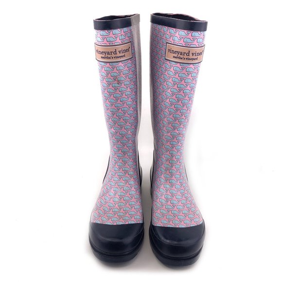 Vineyard Vines Whalies Rubber Rain Boots 7 - Picture 4 of 14